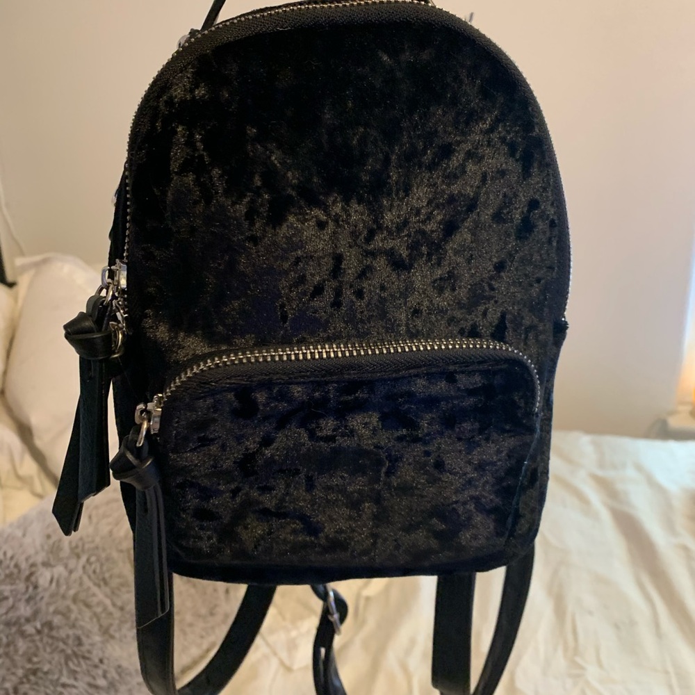 Black mini backpack